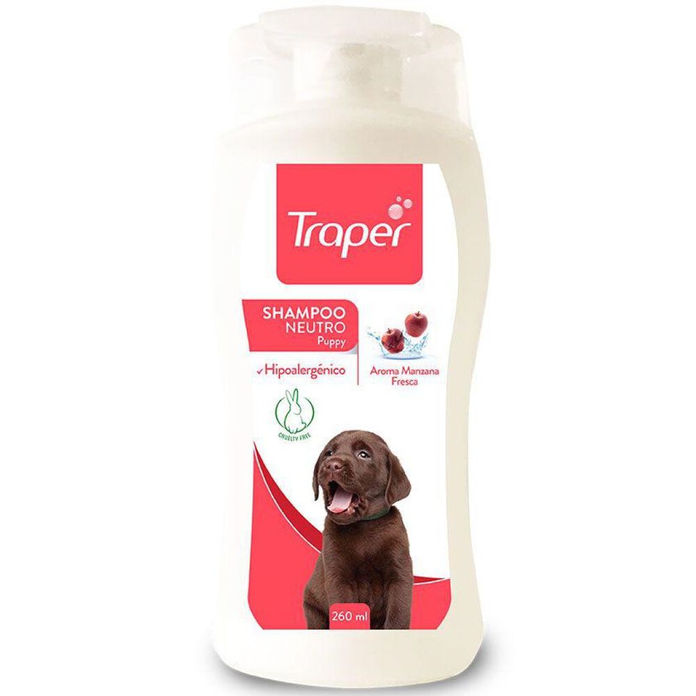 Shampoo Neutro Para Cachorros Manzana Fresca 260ml Traper image number 0.0